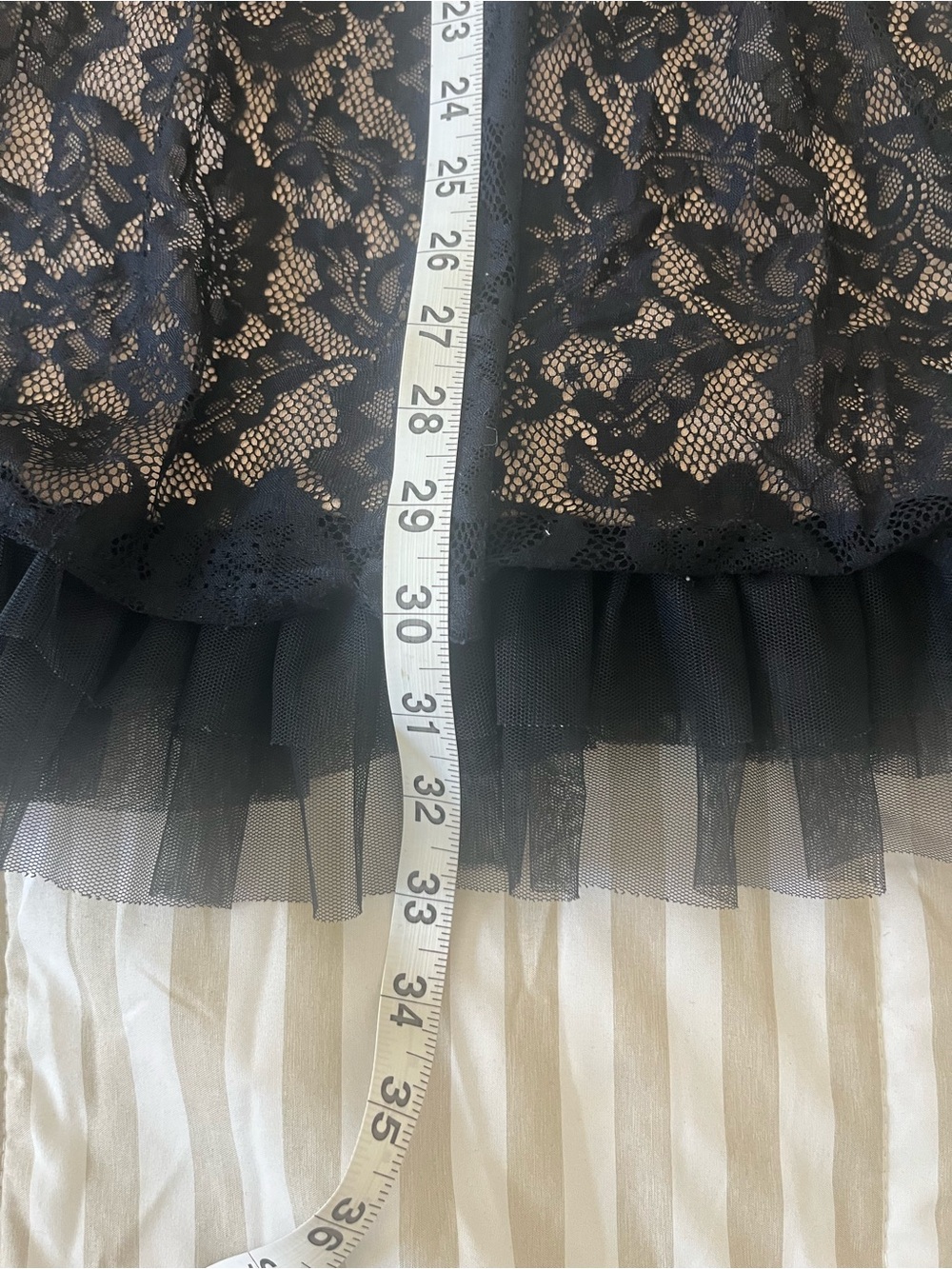 🖤 BeBop Black Lace Mini Dress with Nude Lining | Size Small - Picture 8 of 11